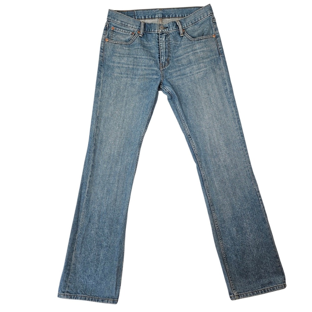 Levis 527 Slim Bootcut Jeans Mens Size 34 Medium Light Wash Denim Work Worn